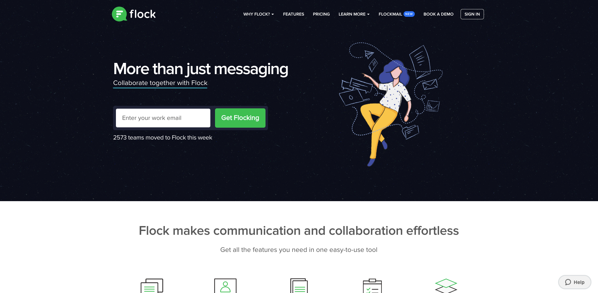 flock messaging app screenshot