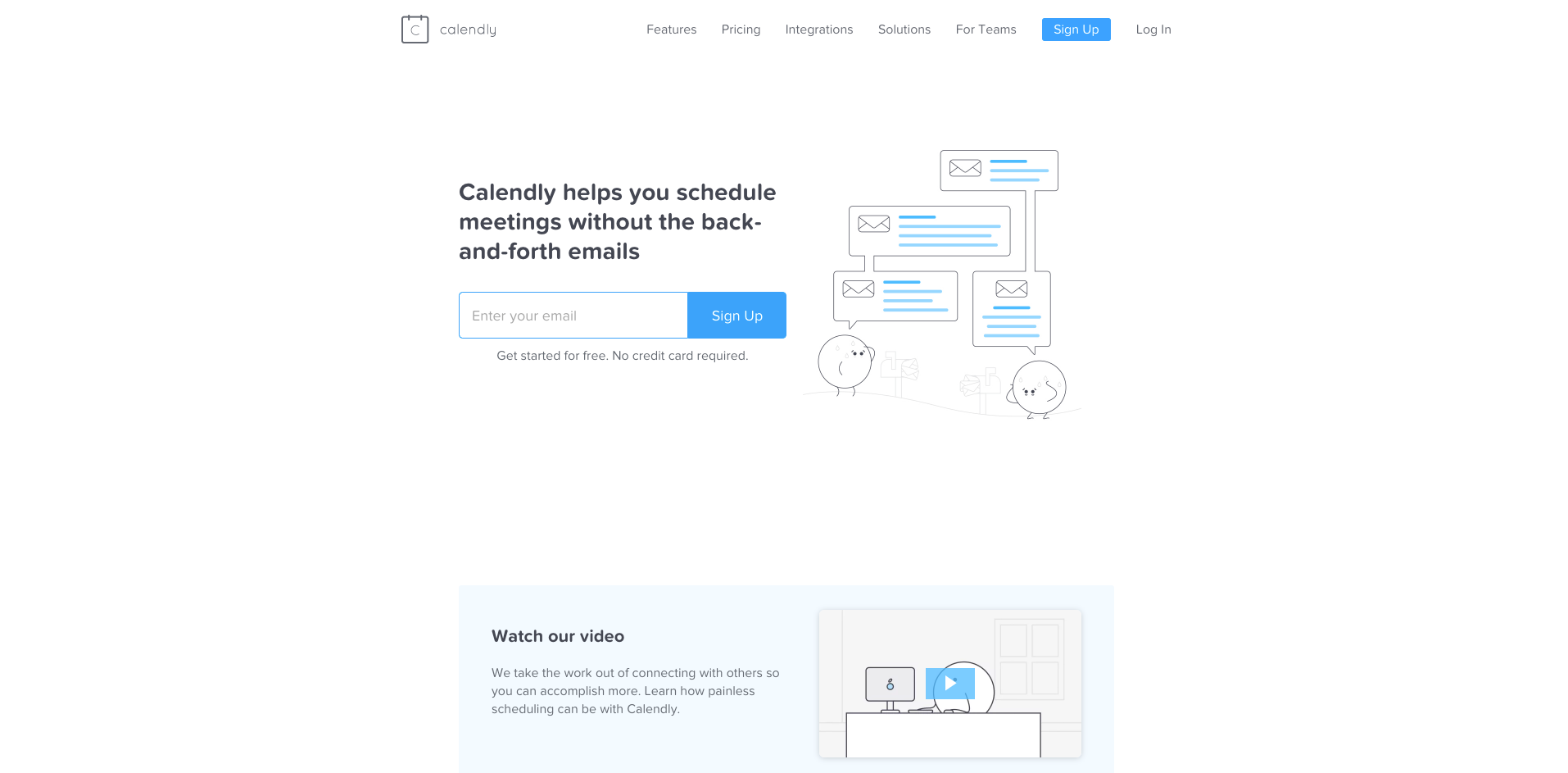 calendly homepage screenshot