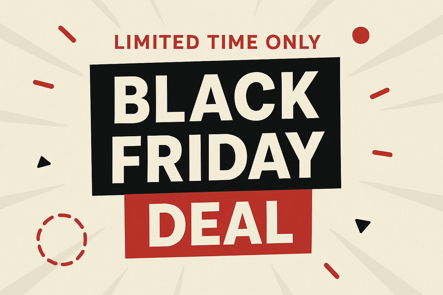 Generate a Blog banner for Black Friday Deal
