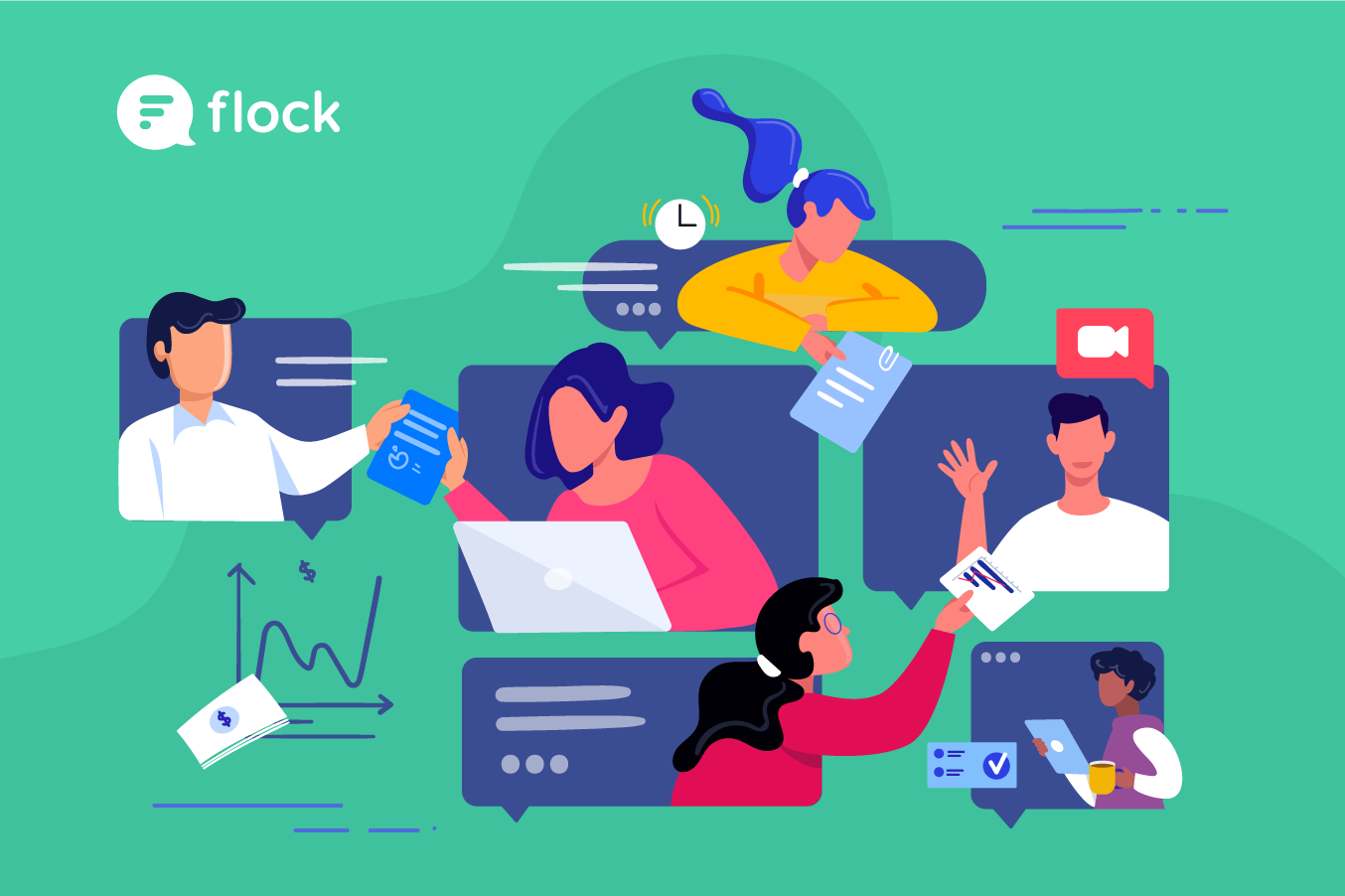 Remote work collaboration in Flock