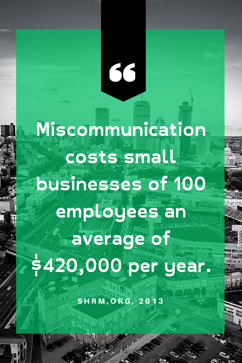 Miscommunication Small Businesses Quote