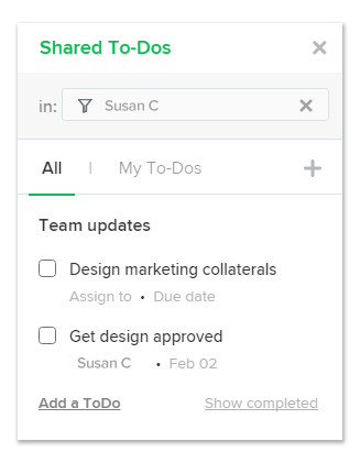 Shared to-dos in Flock