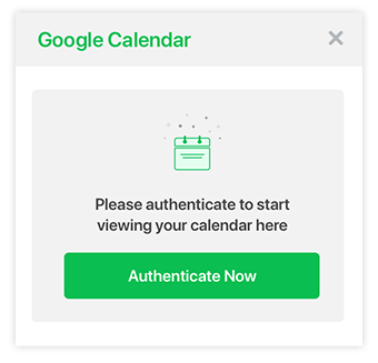 Screenshot: Authenticate Google Calendar for Flock