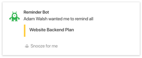 Screenshot: Snooze reminders in Flock