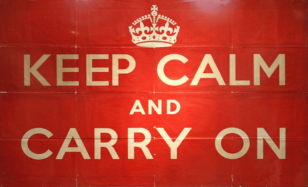 Keep calm and carry on poster image